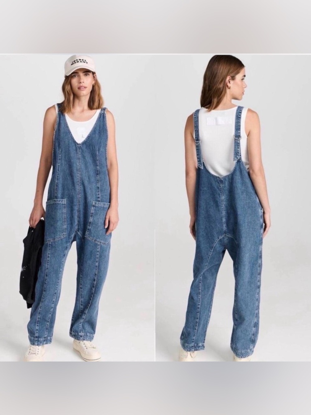 NWOT Free People We The Free High Roller Denim Jumpsuit – Size XS